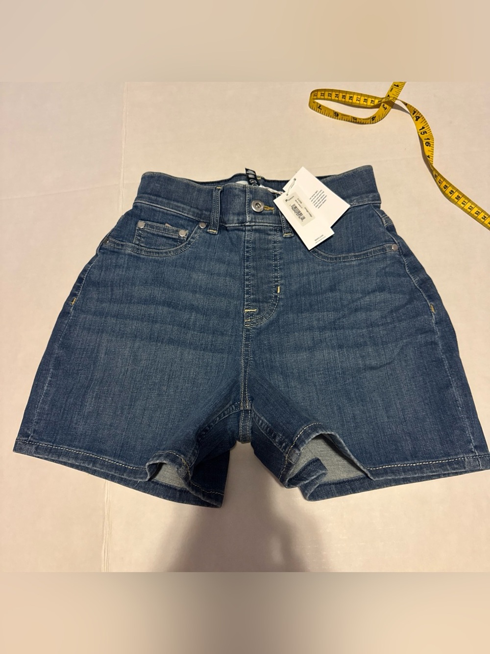 NEW SPANX XS women's denim short 5" Vintage Indigo pull on Women's NWT